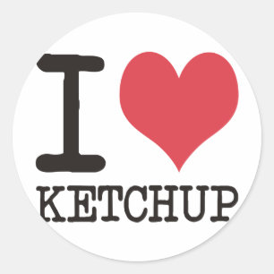Sticker Rond I Love JAVA - KETCHUP - KITTY Products & Designs!