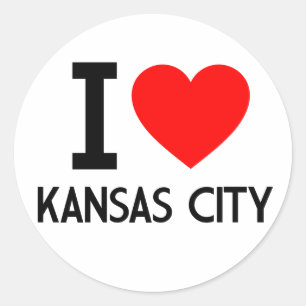 Sticker Rond I Love Kansas City