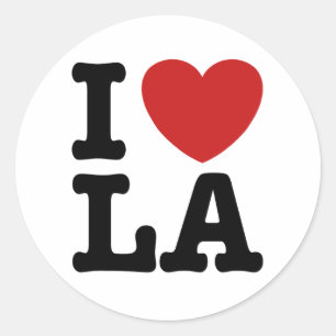 Sticker Rond I Love LA