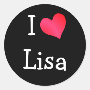 Sticker Rond I Love Lisa