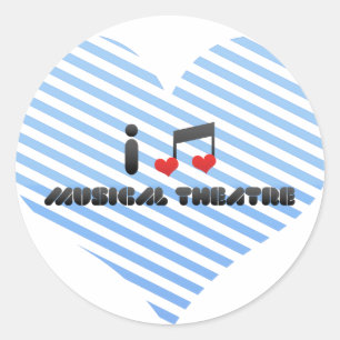 Sticker Rond I Love Musical Theatre