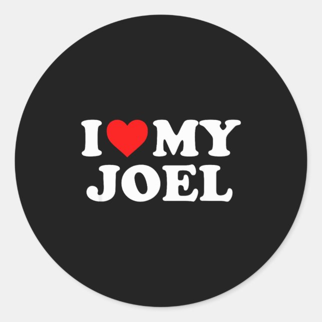 Sticker Rond I Love My Joel  (Devant)