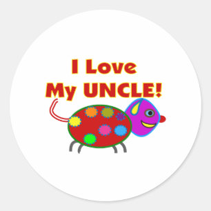 Sticker Rond "I love my UNCLE" T-shirts/cadeaux pour enfants