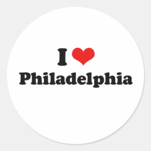 Sticker Rond I Love Philadelphia Tshirt