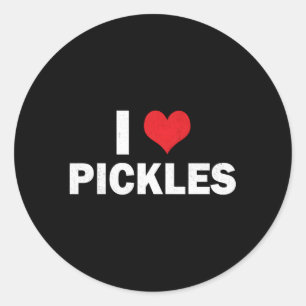 Sticker Rond I Love Pickles Pickle I He Pickle