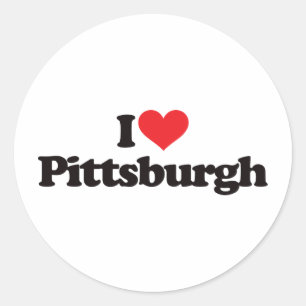 Sticker Rond I Love Pittsburgh