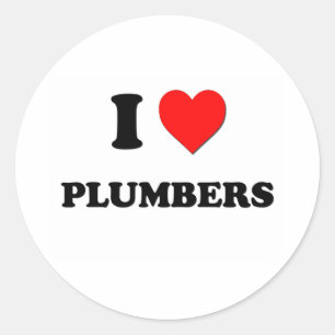 Sticker Rond I Love Plumbers
