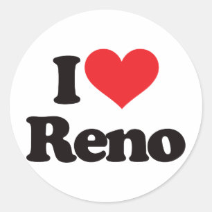 Sticker Rond I Love Reno