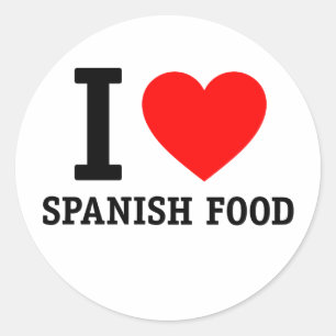 Sticker Rond I Love Spanish Food