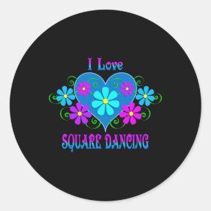 Sticker Rond I Love Square