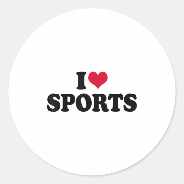 Sticker Rond I Love Srts Fitness Motivation  (Devant)