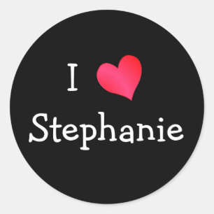 Sticker Rond I Love Stephanie