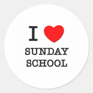 Sticker Rond I Love Sunday School