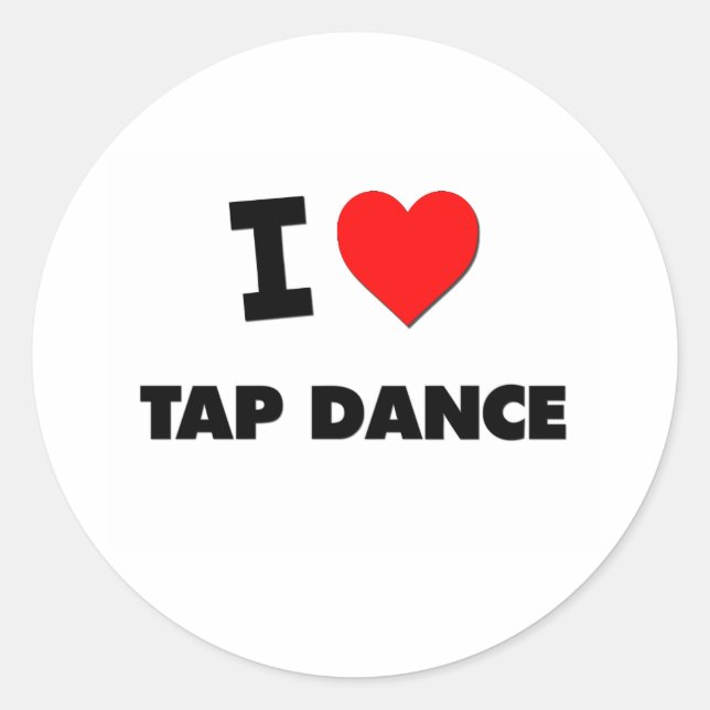 Sticker Rond I Love Tap Dance (Devant)