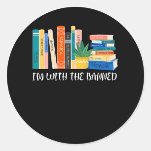 Sticker Rond I_m avec Les Livres Interdits J'Ai Lu Les Livres I