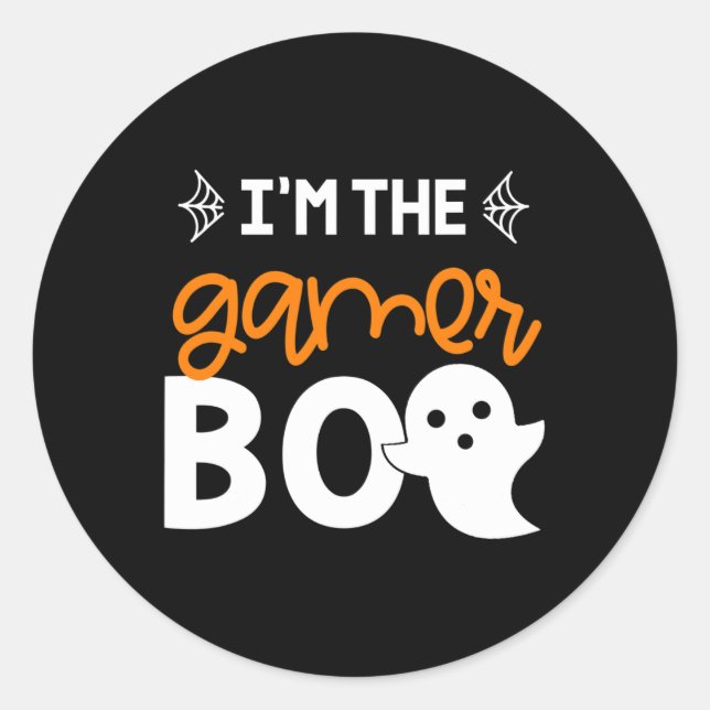 Sticker Rond I’m The Gamer Boo Shirt Family Costume Halloween P (Devant)