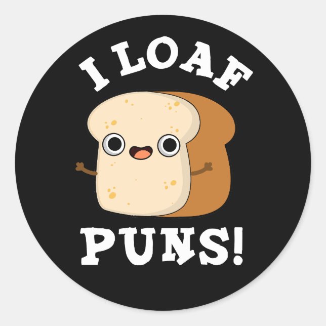 Sticker Rond I Puns Pain Funky Pun Pain Dark BG (Devant)