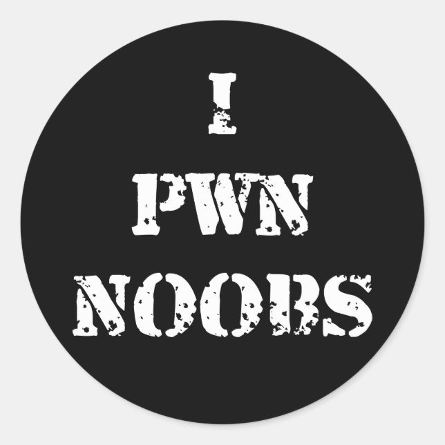 Sticker Rond I Pwn Noobs (Devant)