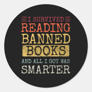 Sticker Rond I Survived Lecture Interdite Livres Livre Bookahol