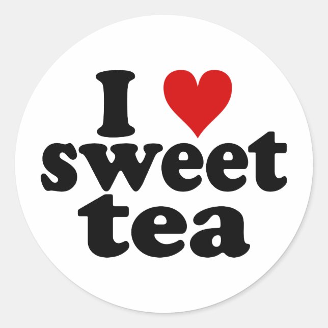 Sticker Rond I thé de bonbon à coeur (Devant)