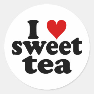 Sticker Rond I thé de bonbon à coeur