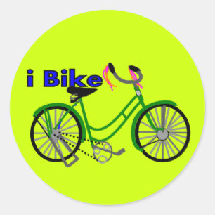 Sticker Rond I vélo (vélo) dessin 1950 vélo