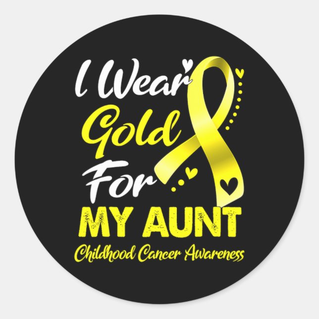 Sticker Rond I Wear Gold (Devant)