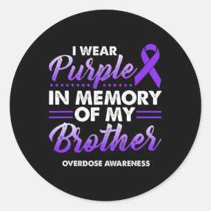 Sticker Rond I Wear Purple