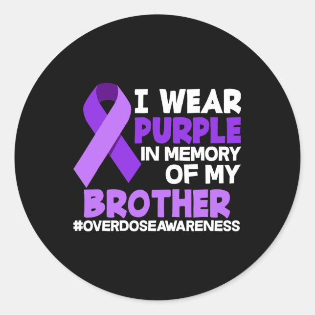 Sticker Rond I Wear Purple (Devant)