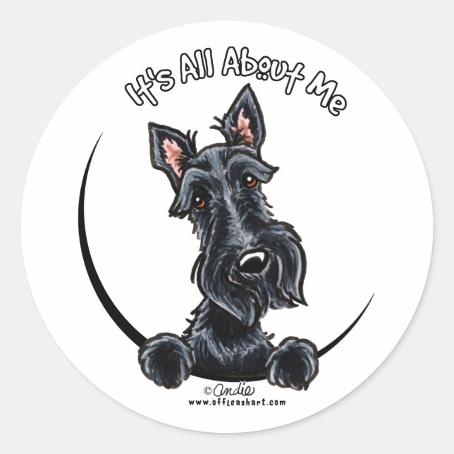 Sticker Rond IAAM d'Écosse noire (Devant)