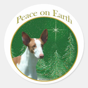 Sticker Rond Ibizan Hound Paix
