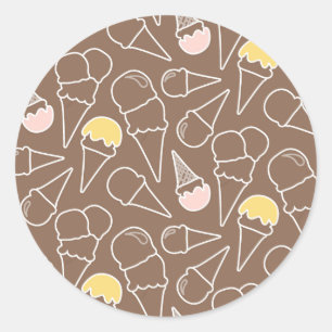 Sticker Rond Ice Cream