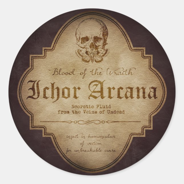 Sticker Rond Ichor Arcana Sang de l'appothécaire de Wraith (Devant)