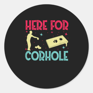 Sticker Rond Ici Cornhole