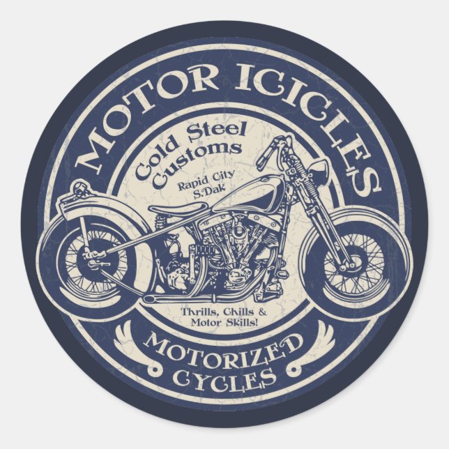 Sticker Rond Icicules à moteur (Devant)
