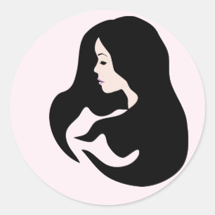 Sticker Rond Icône Beauté floue