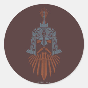 Sticker Rond Icône Casque Armes naines