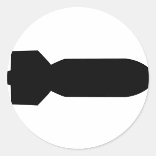 Sticker Rond icône de la bombe noire