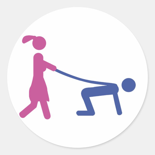 Sticker Rond icône d'enterrement de vie de jeune garçon (Devant)