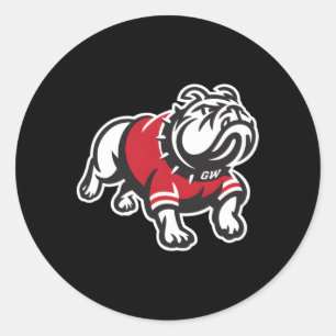 Sticker Rond Icône des Bulldogs de Gardner-Webb Runnin'