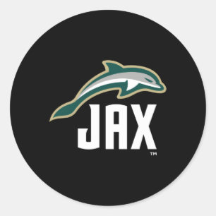 Sticker Rond Icône des dauphins de Jacksonville