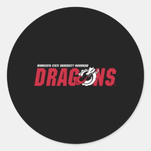 Sticker Rond Icône Minnesota State Moorhead Dragons