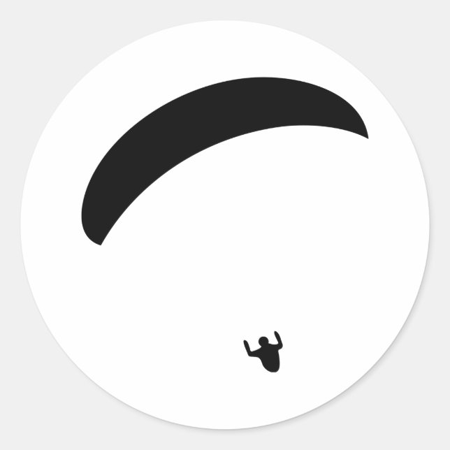 Sticker Rond icône noire parapente (Devant)