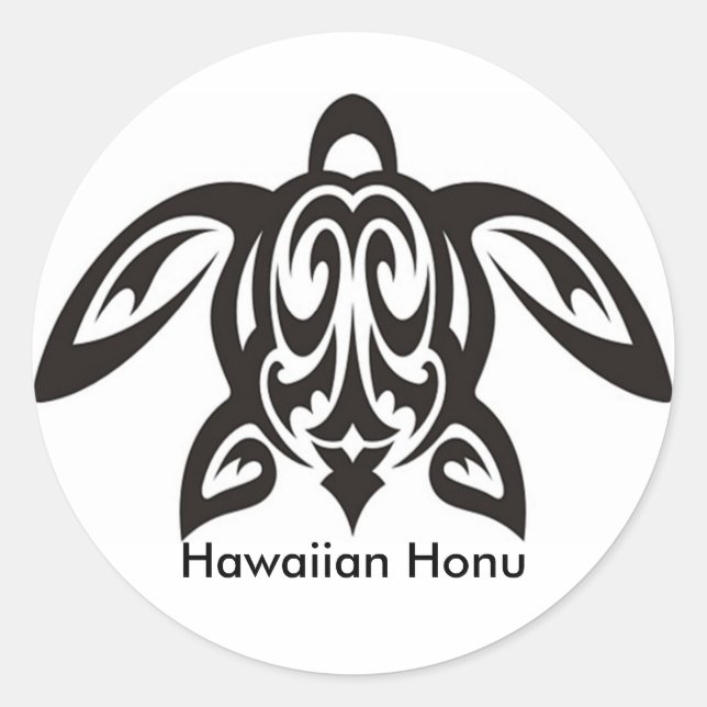 Sticker Rond Icônes de tortues (Devant)