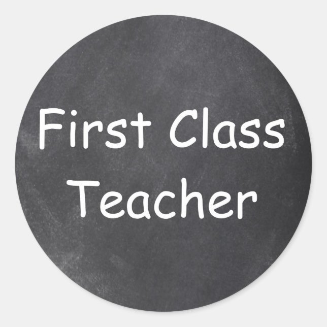 Sticker Rond Idée cadeau Chalkboard Design pour enseignant de p (Devant)