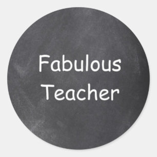 Sticker Rond Idée Cadeau Design Tableau Noir Enseignant Fabuleu