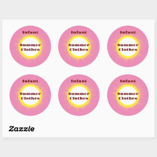 Sticker Rond Idées de rangement ou de cadeaux pour nourrissons 