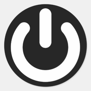 Sticker Rond Idéologie du pouvoir geek