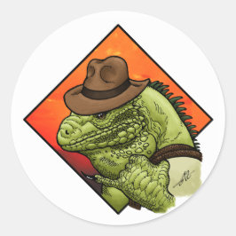 Sticker Rond Iguana Jones
