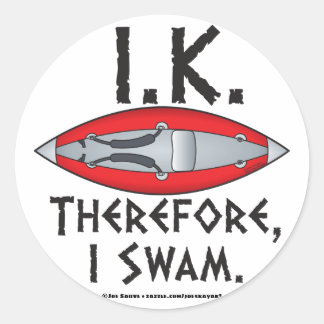 Sticker Rond IK Donc je nage drôle